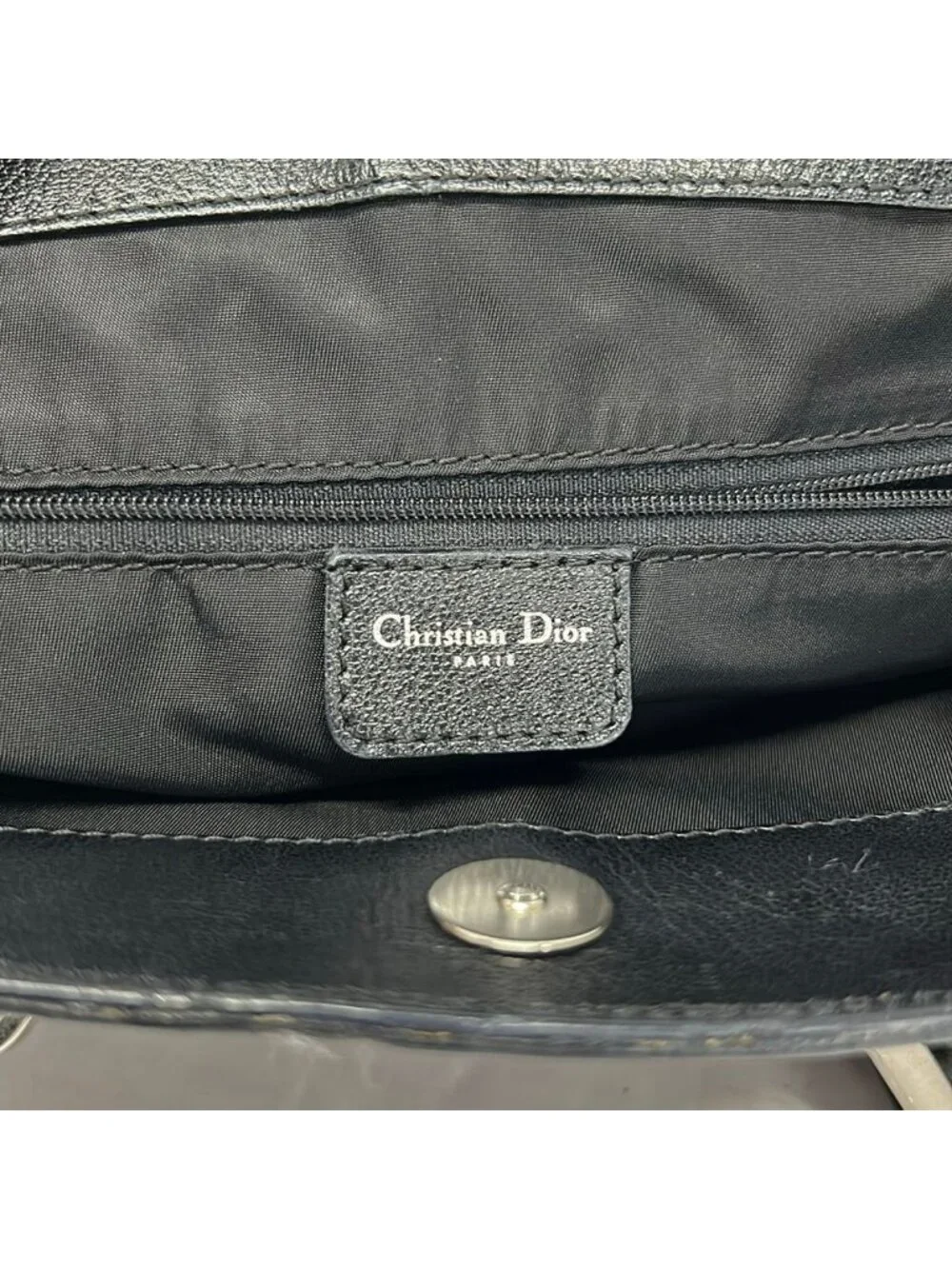 Dior Tote Flower Black Leather